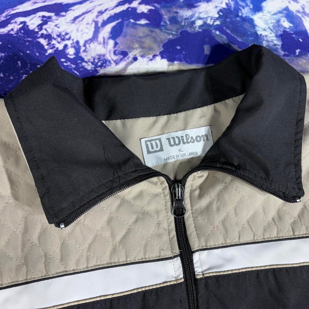 Vintage 90s Wilson Zip-Up Windbreaker Jacket